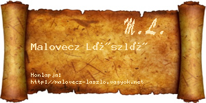 Malovecz László névjegykártya